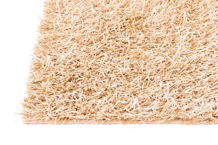 Detail image of 2' 5 x 4' 7 Hand Knotted Solid Shag Runner Rug