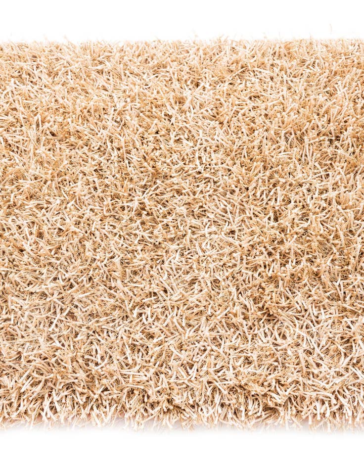 Detail image of 2' 5 x 4' 7 Hand Knotted Solid Shag Runner Rug