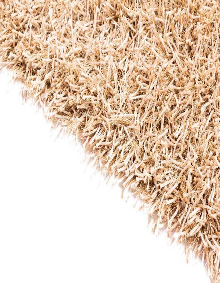 Detail image of 2' 5 x 4' 7 Hand Knotted Solid Shag Runner Rug