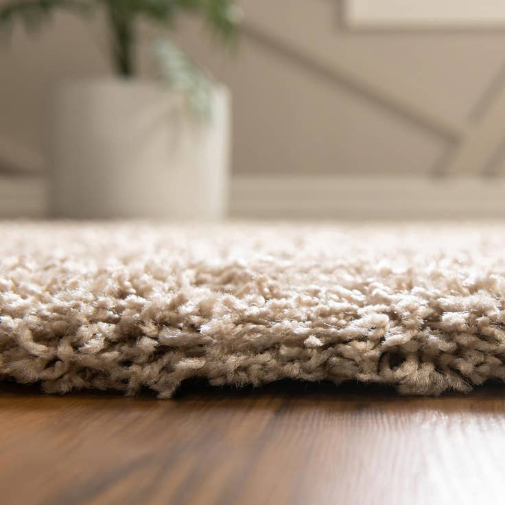 Detail image of 2' x 5' Solid Shag Runner Rug