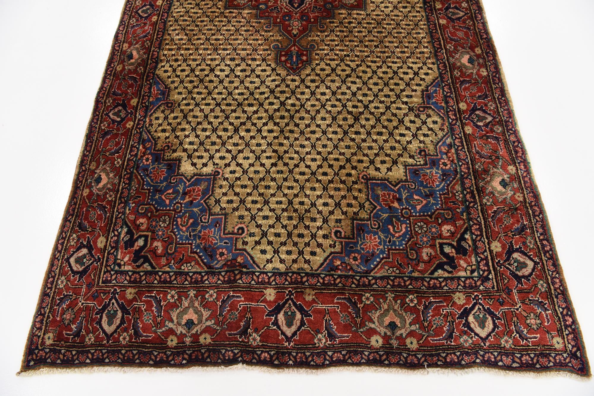 5' x 10' 4 Hand Knotted Songhor Persian Wool Runner Rug