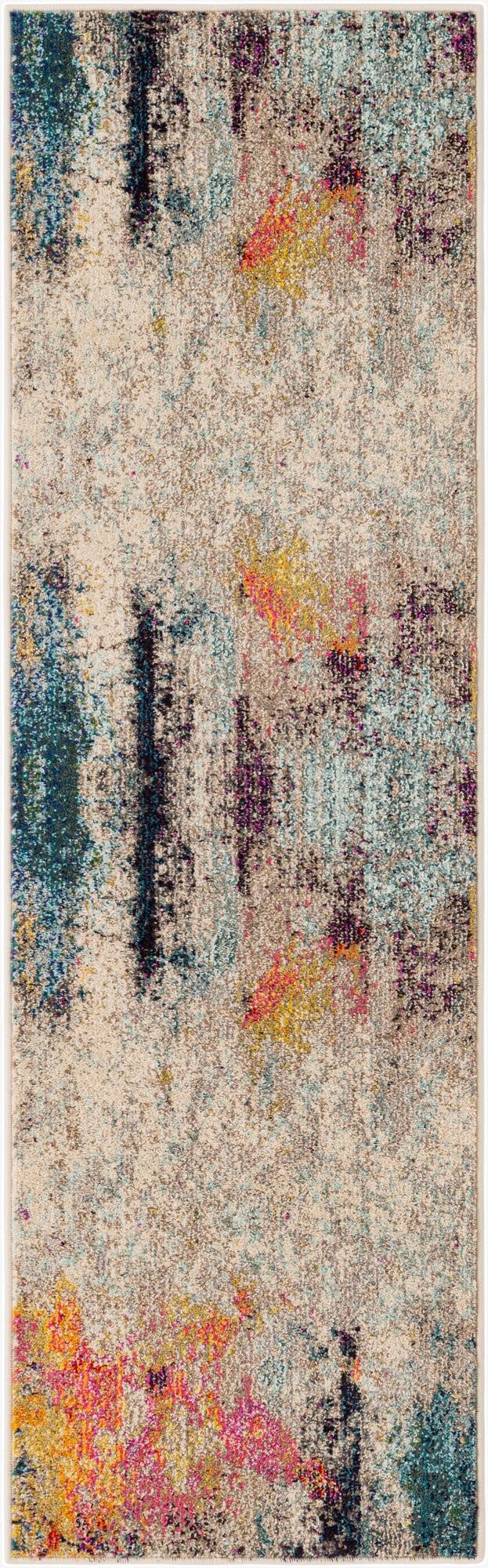 Primary image 2' 2 x 6' 9  Washable Spectrum Runner Rug