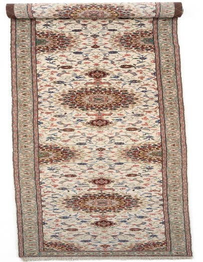 Detail image of 2' 7 x 19' 4 Hand Knotted Tabriz Persian Runner Rug