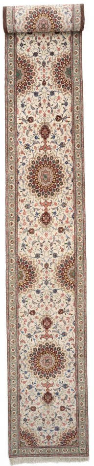 Detail image of 2' 7 x 19' 4 Hand Knotted Tabriz Persian Runner Rug