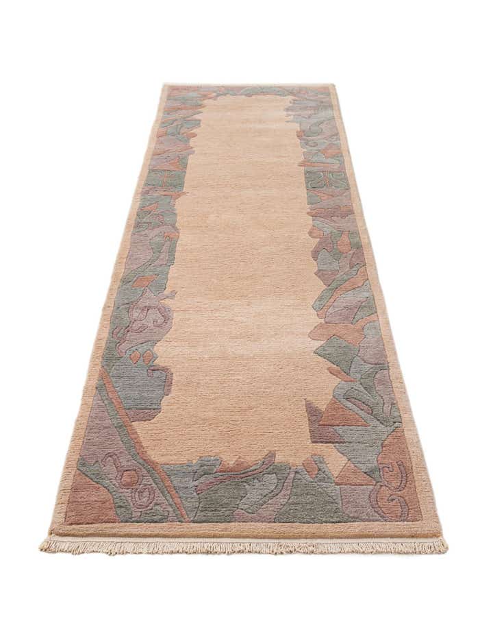 2' 7 x 10' 10 Hand Knotted Tibet Wool Runner Rug