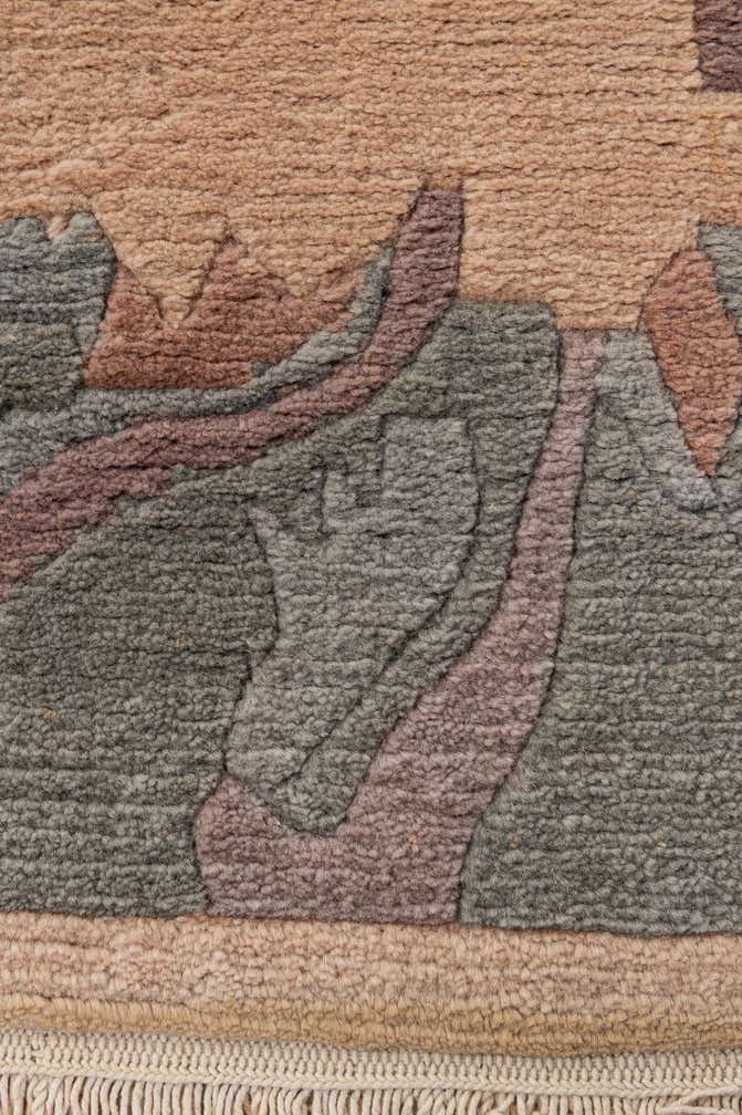 2' 7 x 10' 10 Hand Knotted Tibet Wool Runner Rug
