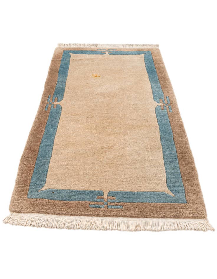 Detail image of 2' 5 x 4' 8 Hand Knotted Tibet Wool Runner Rug