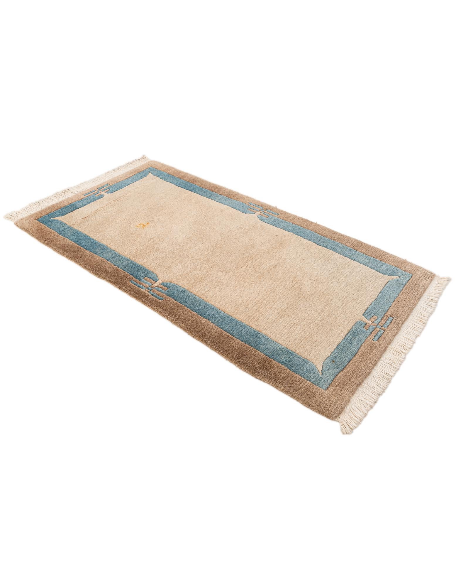 2' 5 x 4' 8 Hand Knotted Tibet Wool Runner Rug