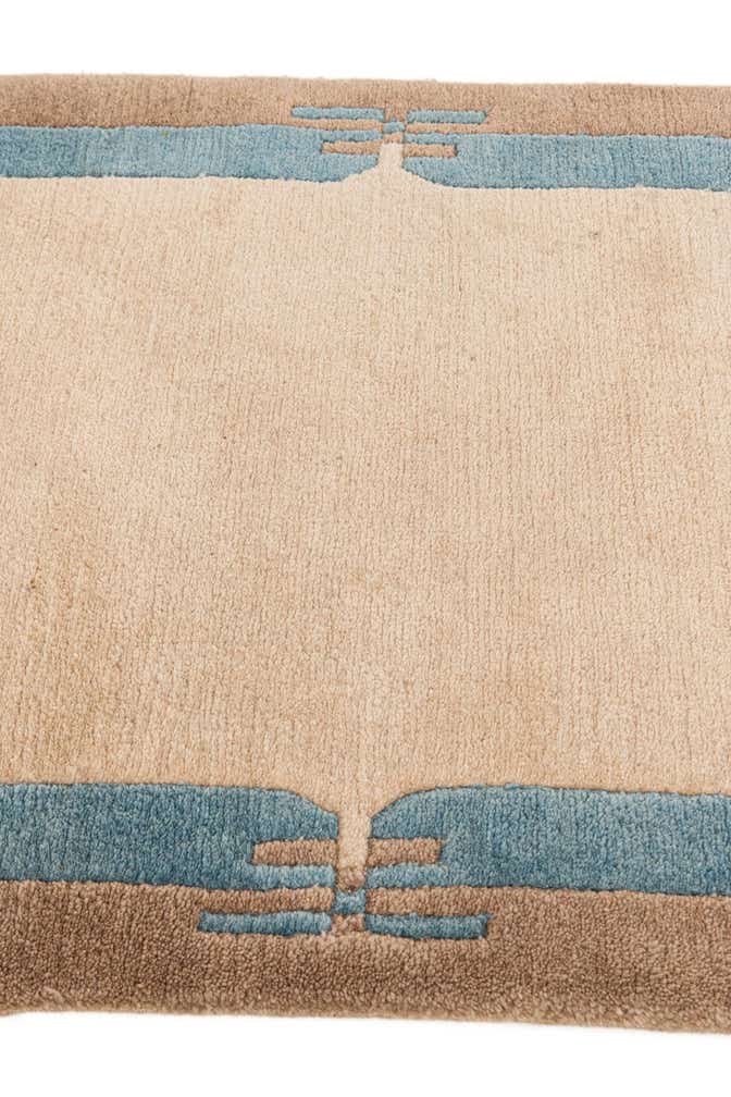2' 5 x 4' 8 Hand Knotted Tibet Wool Runner Rug