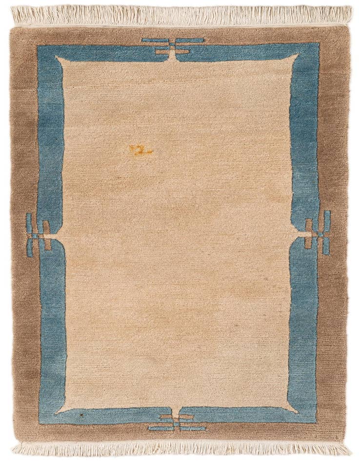 Detail image of 2' 5 x 4' 8 Hand Knotted Tibet Wool Runner Rug