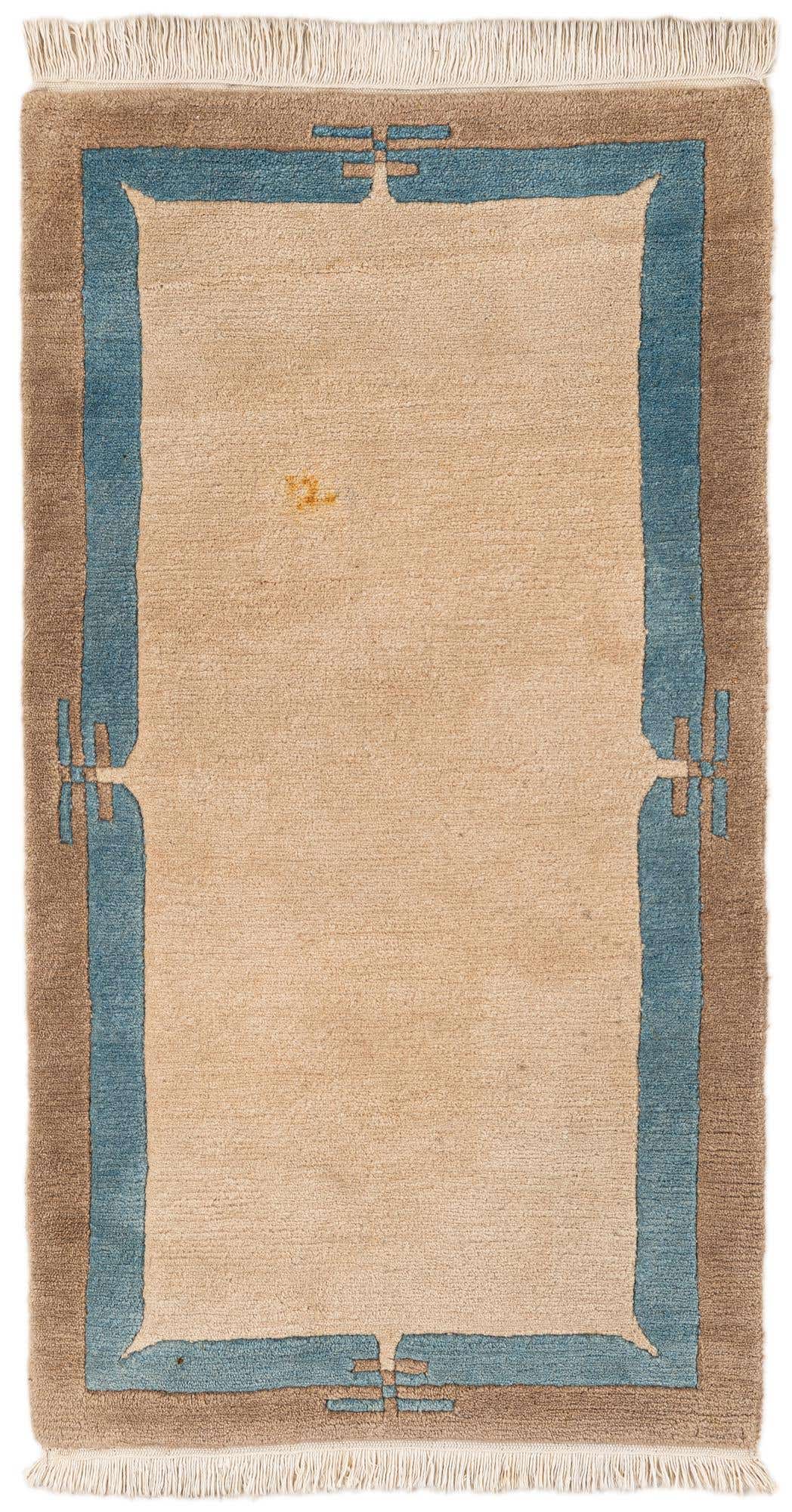 2' 5 x 4' 8 Hand Knotted Tibet Wool Runner Rug