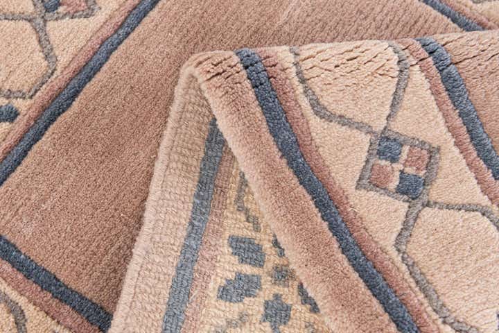 2' 5 x 4' 8 Hand Knotted Tibet Wool Runner Rug