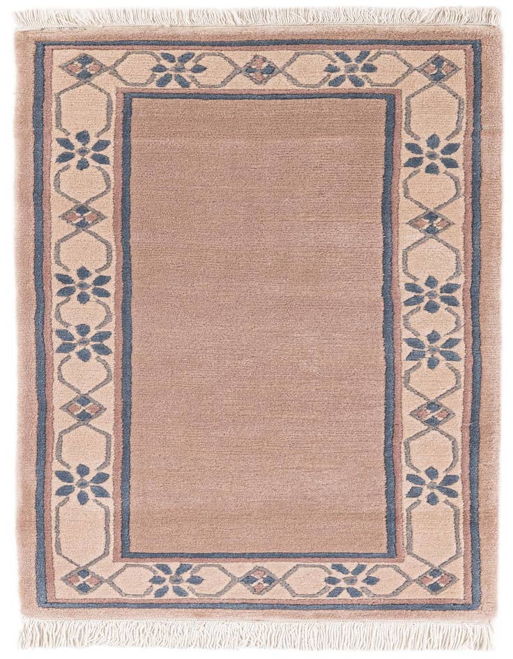 Detail image of 2' 5 x 4' 8 Hand Knotted Tibet Wool Runner Rug