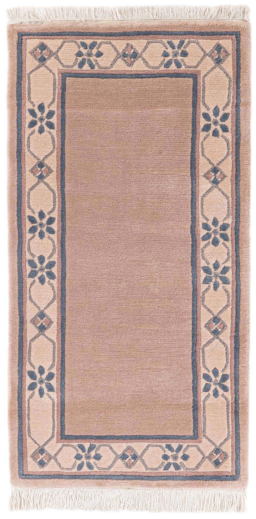 2' 5 x 4' 8 Hand Knotted Tibet Wool Runner Rug
