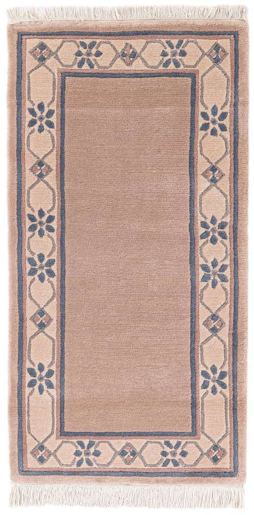 2' 5 x 4' 8 Hand Knotted Tibet Wool Runner Rug