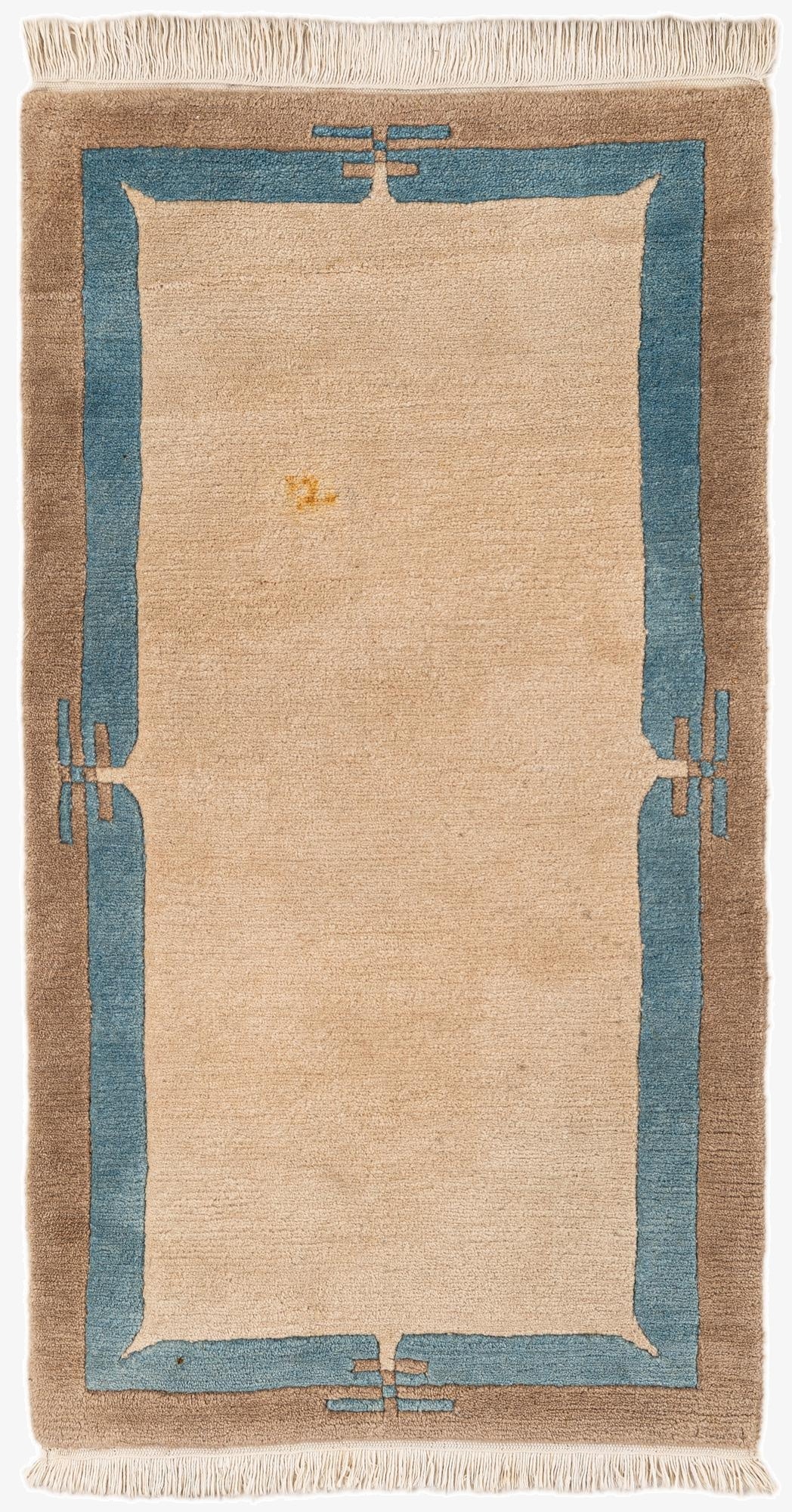 2' 5 x 4' 8  Hand Knotted Tibet Wool Runner Rug