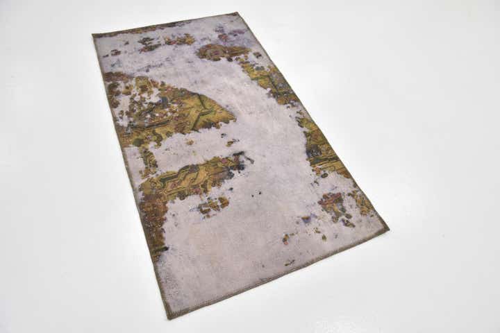 2' 6 x 4' 7 Hand Knotted Ultra Vintage Persian Wool Runner Rug