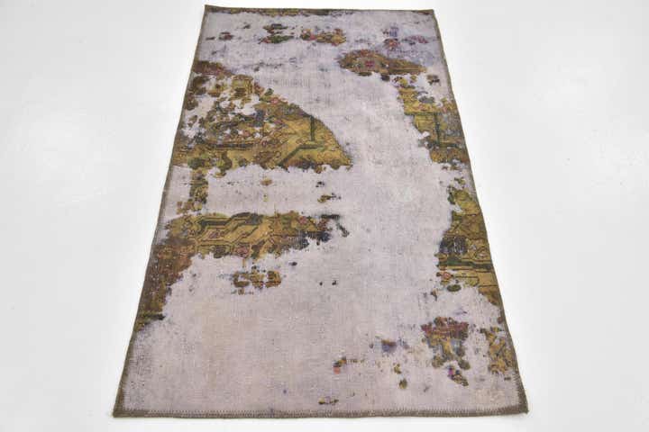 2' 6 x 4' 7 Hand Knotted Ultra Vintage Persian Wool Runner Rug