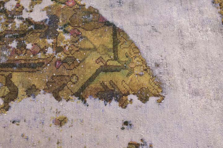 2' 6 x 4' 7 Hand Knotted Ultra Vintage Persian Wool Runner Rug