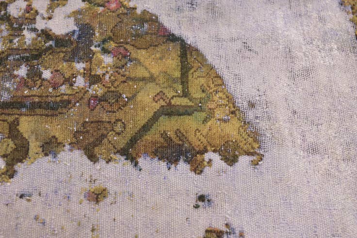 Detail image of 2' 6 x 4' 7 Hand Knotted Ultra Vintage Persian Wool Runner Rug