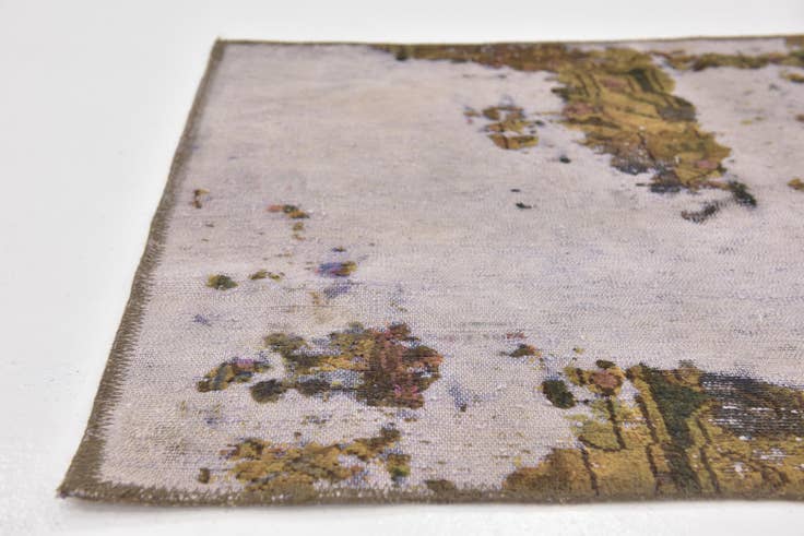 Detail image of 2' 6 x 4' 7 Hand Knotted Ultra Vintage Persian Wool Runner Rug