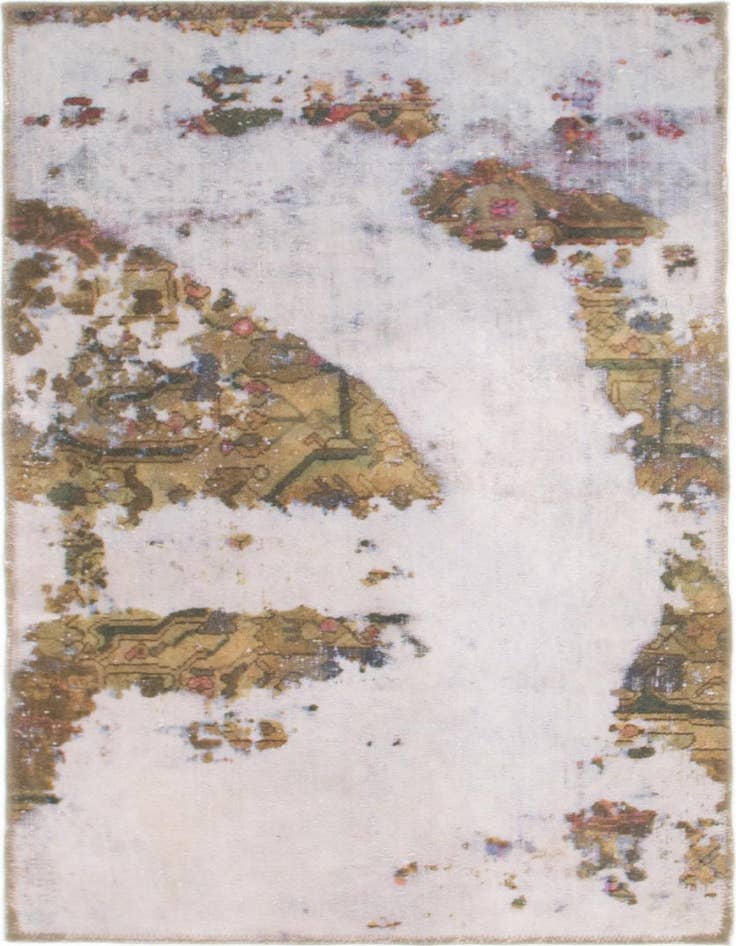 Detail image of 2' 6 x 4' 7 Hand Knotted Ultra Vintage Persian Wool Runner Rug