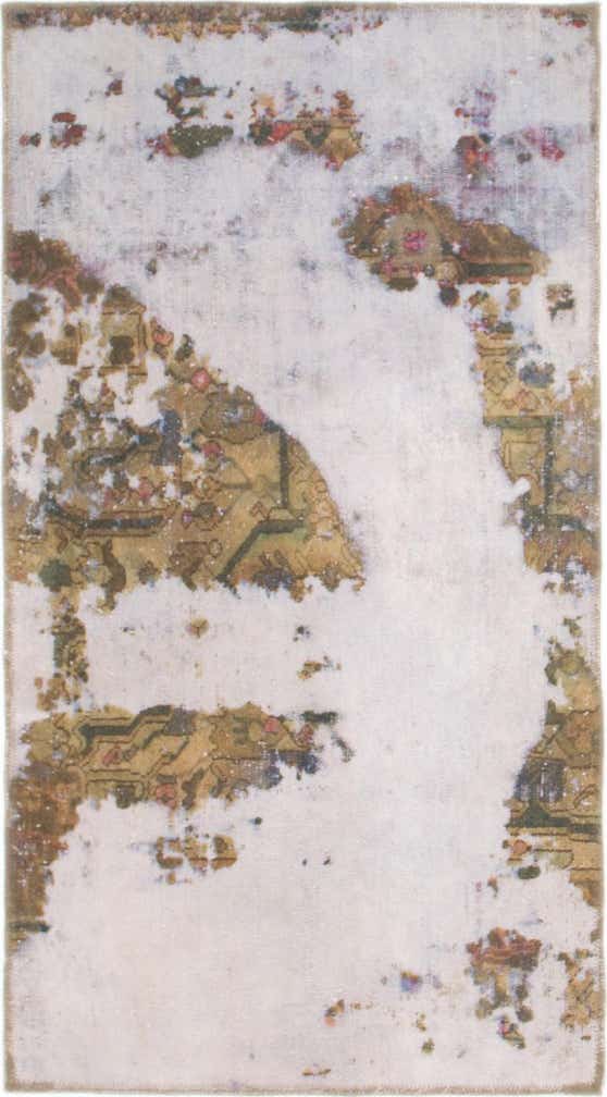 2' 6 x 4' 7 Hand Knotted Ultra Vintage Persian Wool Runner Rug
