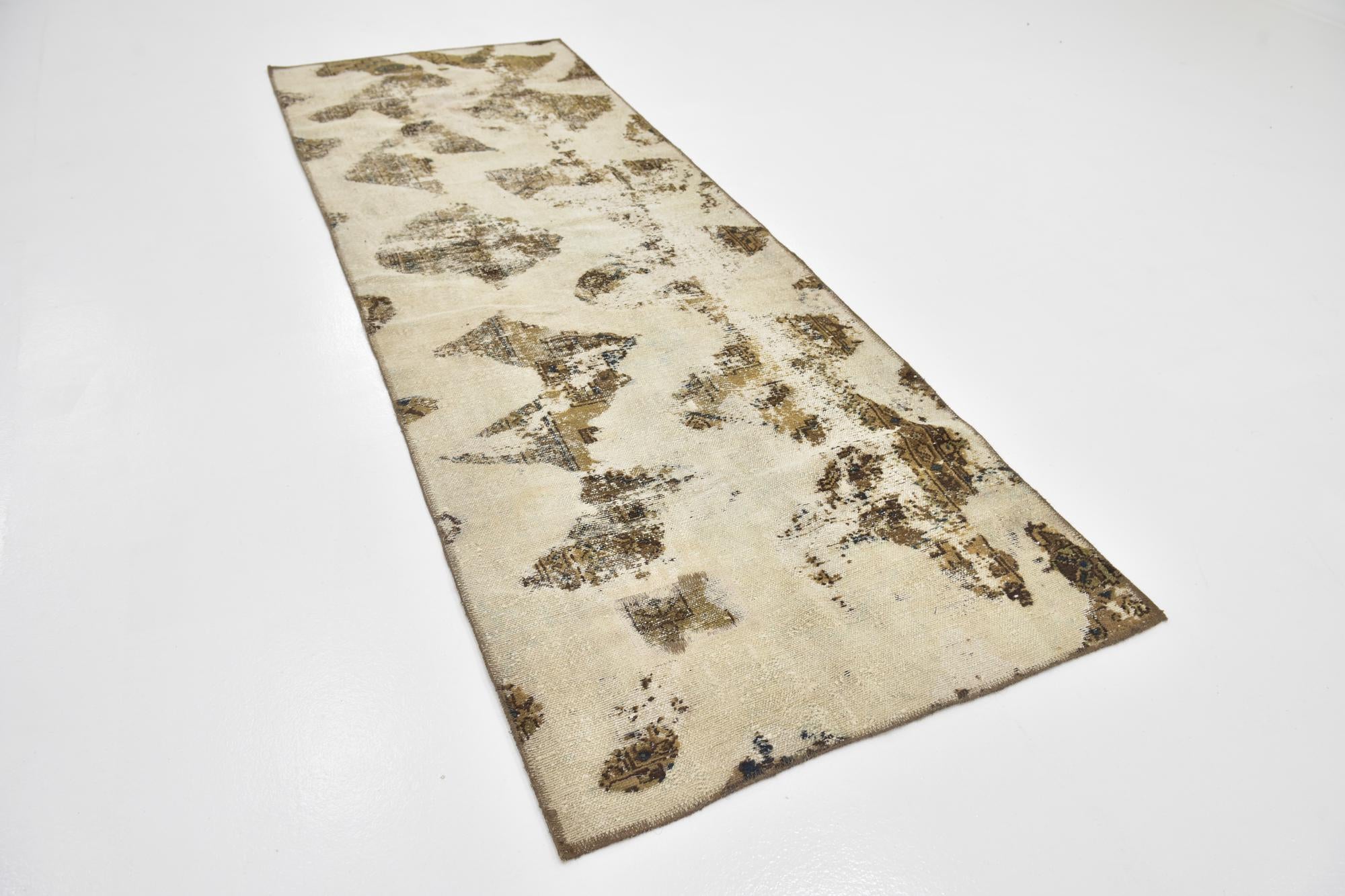 3' 2 x 8' 10 Hand Knotted Ultra Vintage Persian Wool Runner Rug