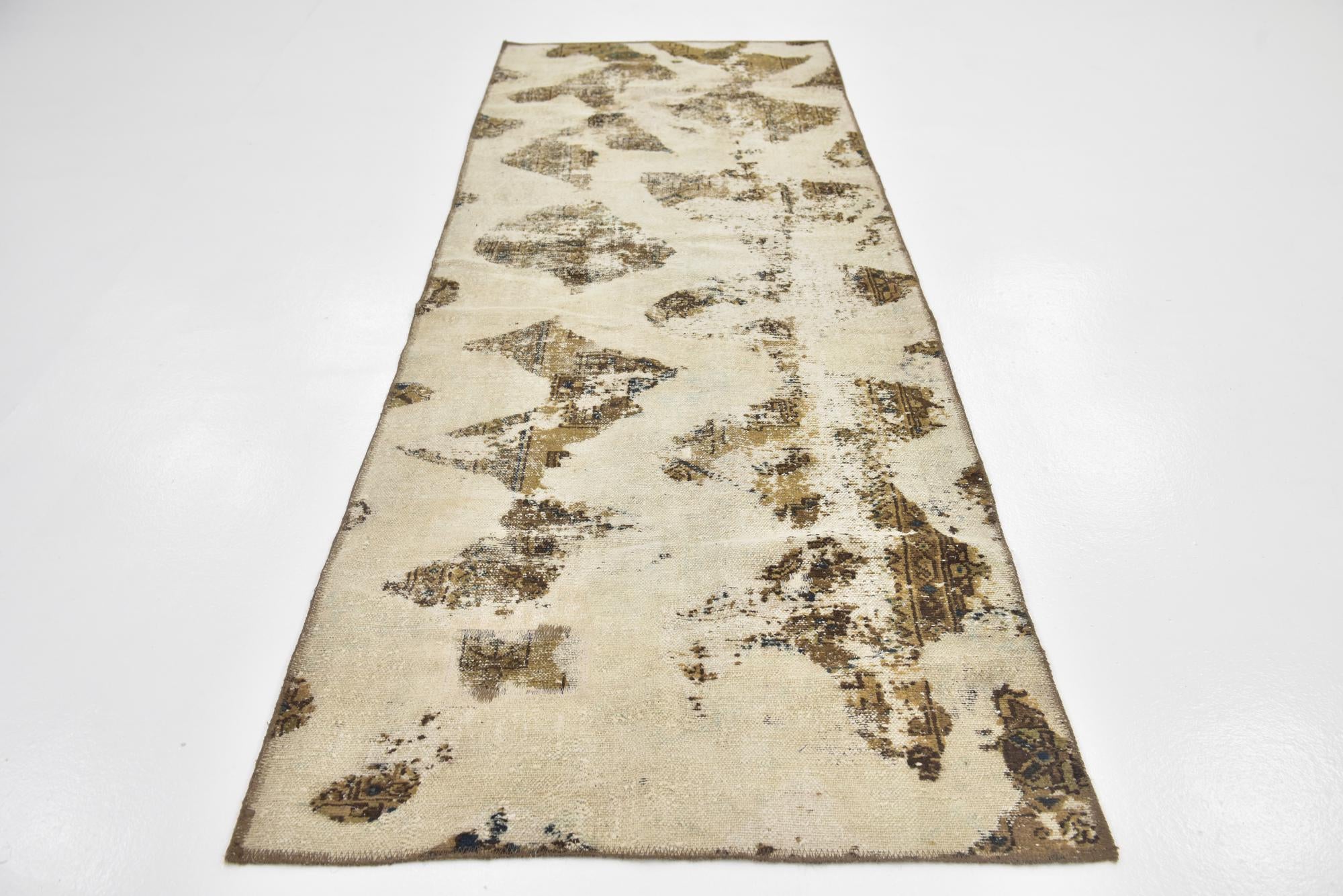 3' 2 x 8' 10 Hand Knotted Ultra Vintage Persian Wool Runner Rug