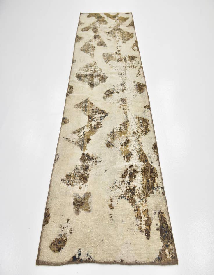 Detail image of 3' 2 x 8' 10  Hand Knotted Ultra Vintage Persian Wool Runner Rug