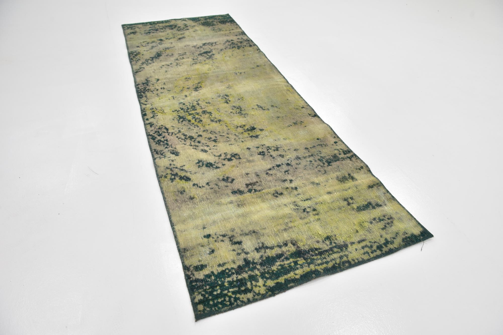3' 3 x 9' 2 Hand Knotted Ultra Vintage Persian Wool Runner Rug