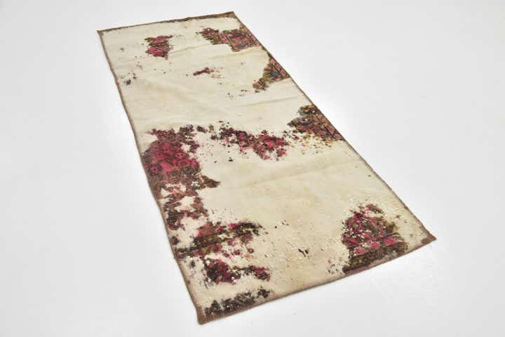 2' 8 x 6' 4 Hand Knotted Ultra Vintage Persian Wool Runner Rug