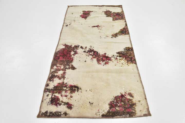 2' 8 x 6' 4 Hand Knotted Ultra Vintage Persian Wool Runner Rug