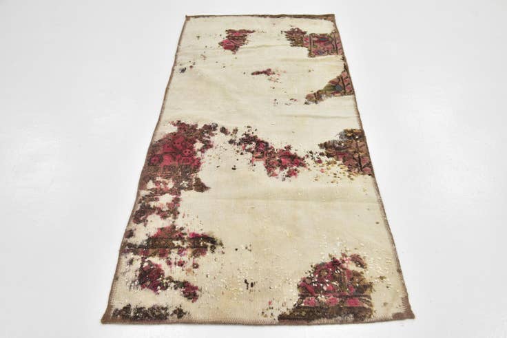 Detail image of 2' 8 x 6' 4 Hand Knotted Ultra Vintage Persian Wool Runner Rug