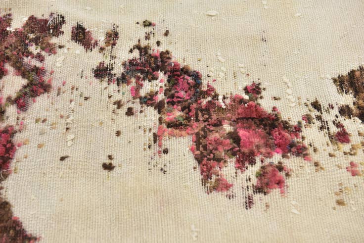 Detail image of 2' 8 x 6' 4 Hand Knotted Ultra Vintage Persian Wool Runner Rug