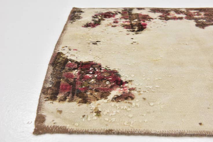 Detail image of 2' 8 x 6' 4 Hand Knotted Ultra Vintage Persian Wool Runner Rug
