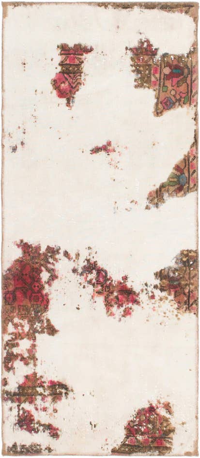 Detail image of 2' 8 x 6' 4 Hand Knotted Ultra Vintage Persian Wool Runner Rug