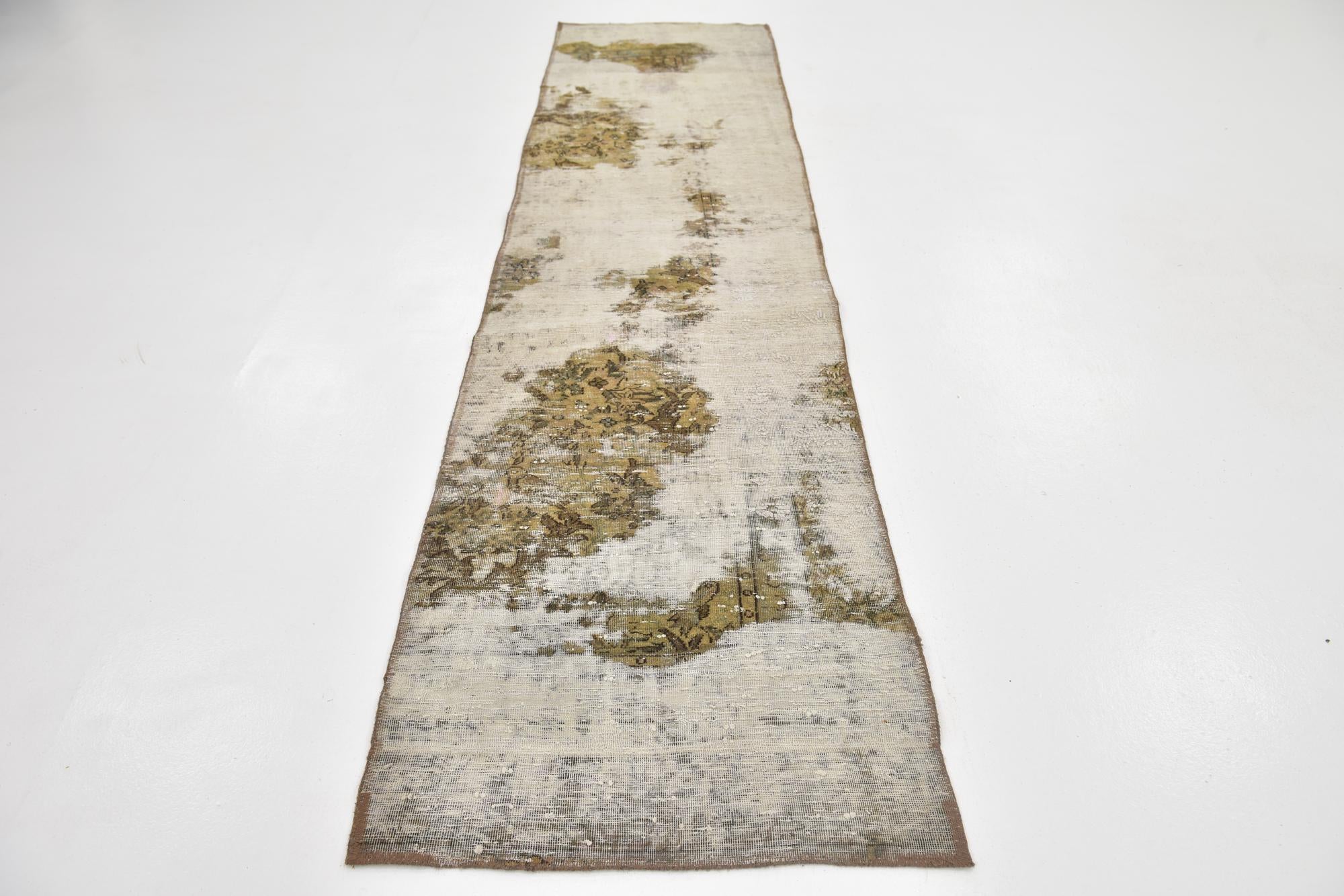 2' 6 x 10' 2 Hand Knotted Ultra Vintage Persian Wool Runner Rug