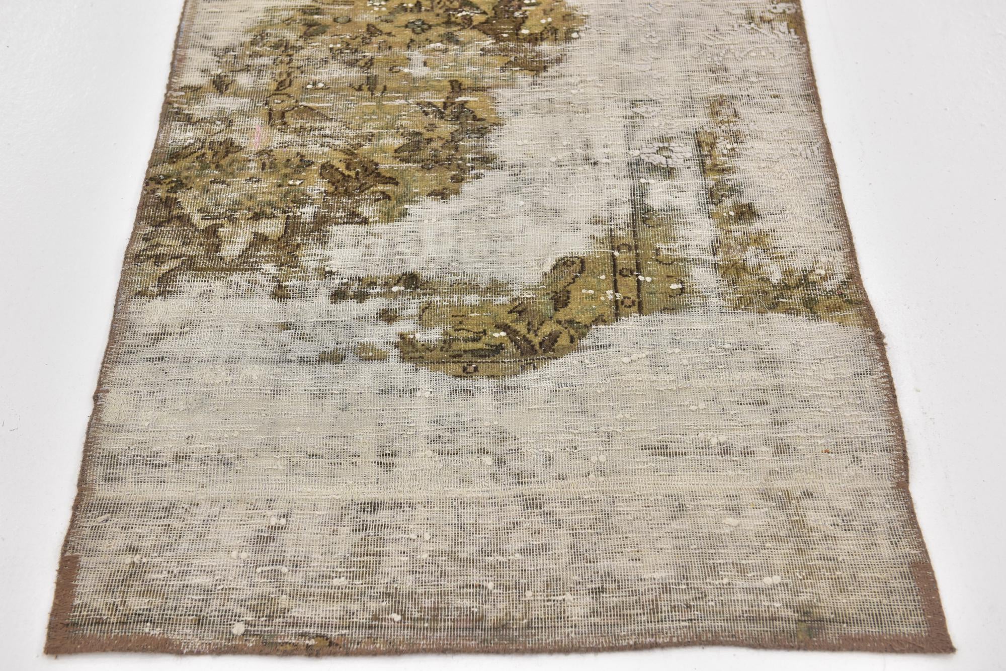 2' 6 x 10' 2 Hand Knotted Ultra Vintage Persian Wool Runner Rug