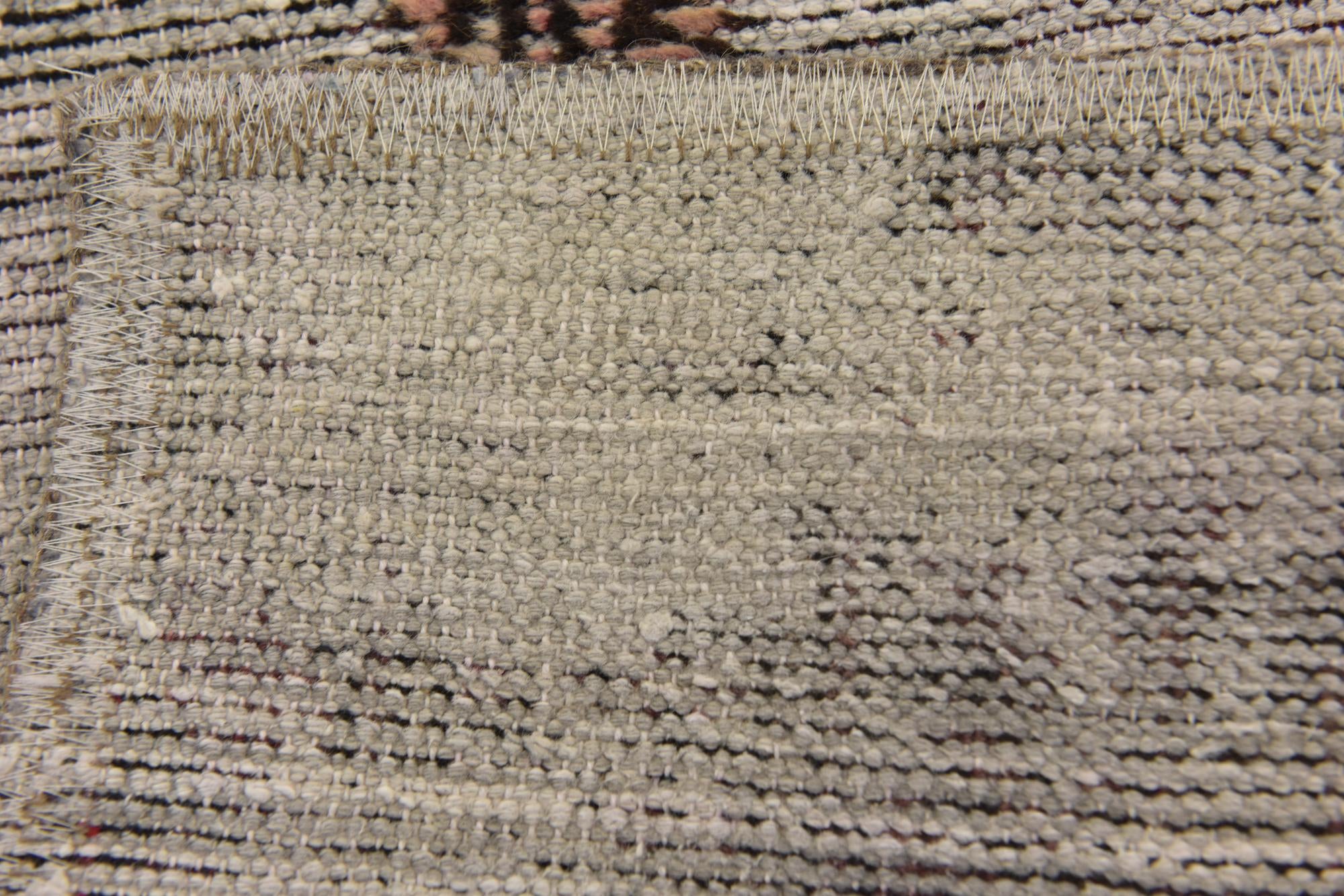 3' 8 x 6' 4 Hand Knotted Ultra Vintage Persian Wool Runner Rug