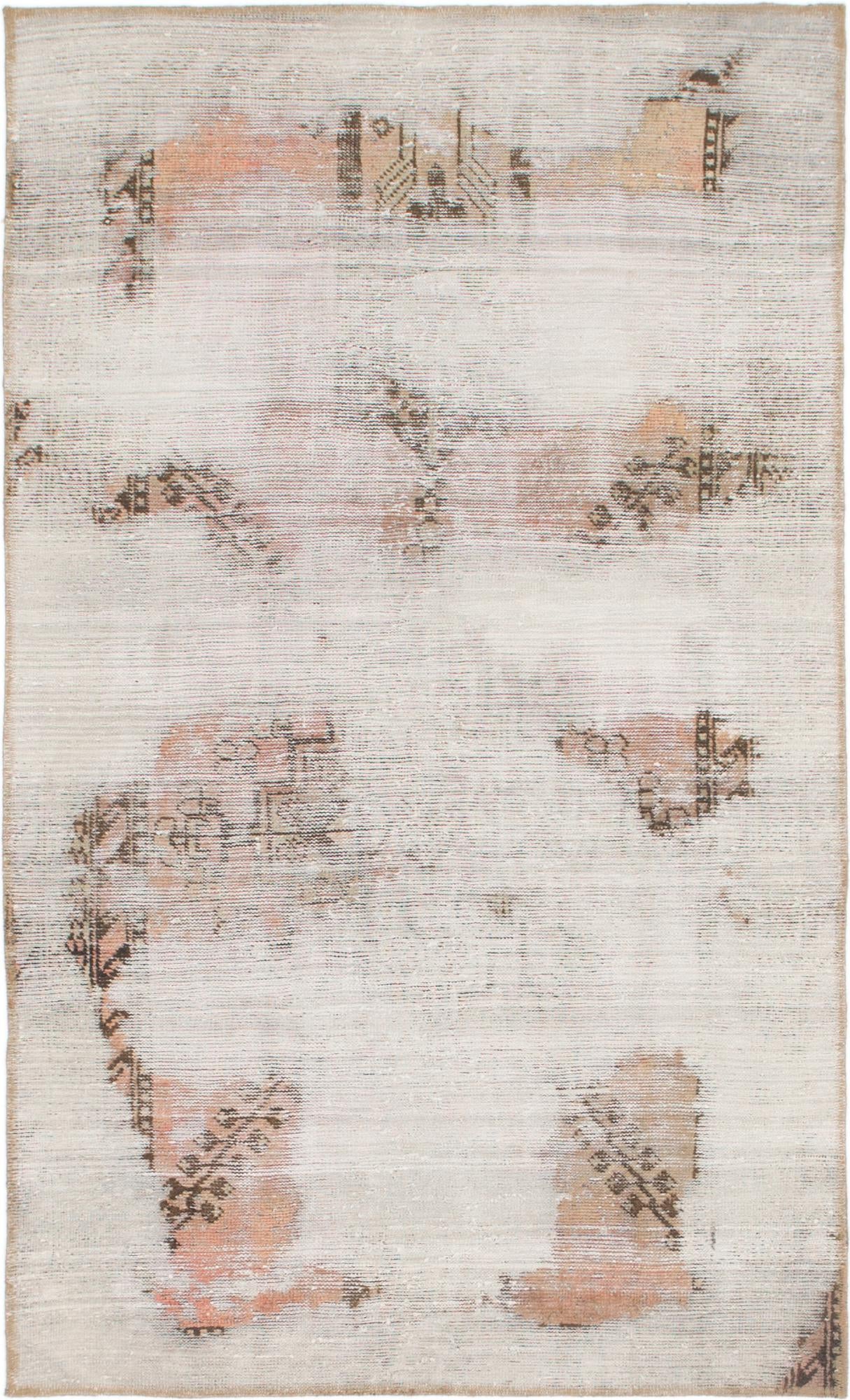 3' 8 x 6' 4 Hand Knotted Ultra Vintage Persian Wool Runner Rug