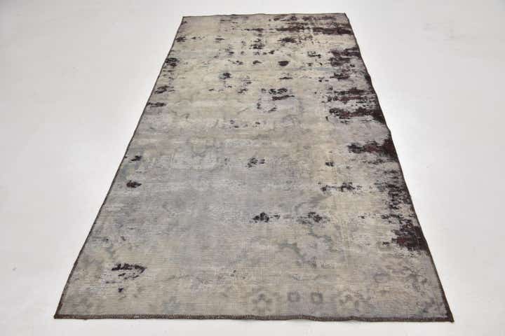4' 5 x 9' Hand Knotted Ultra Vintage Persian Wool Runner Rug