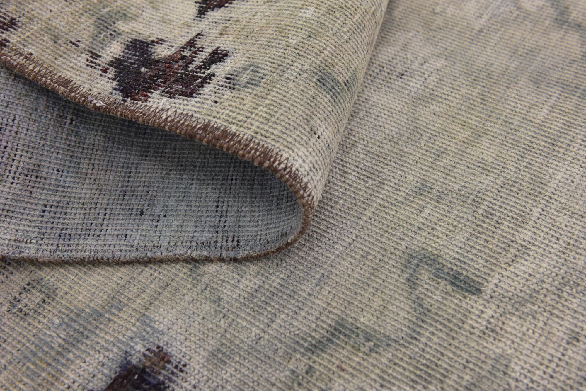4' 5 x 9' Hand Knotted Ultra Vintage Persian Wool Runner Rug