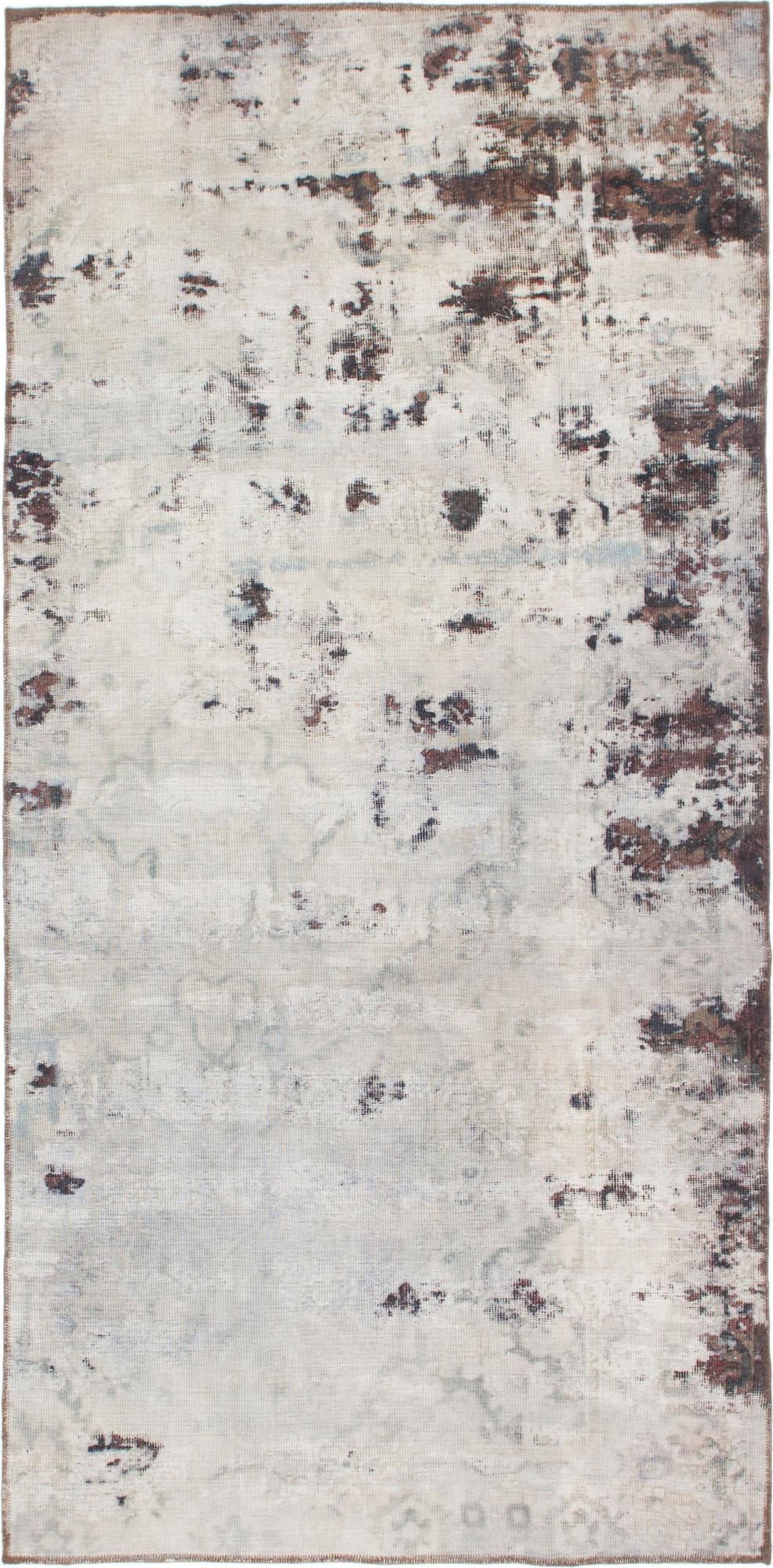 4' 5 x 9' Hand Knotted Ultra Vintage Persian Wool Runner Rug