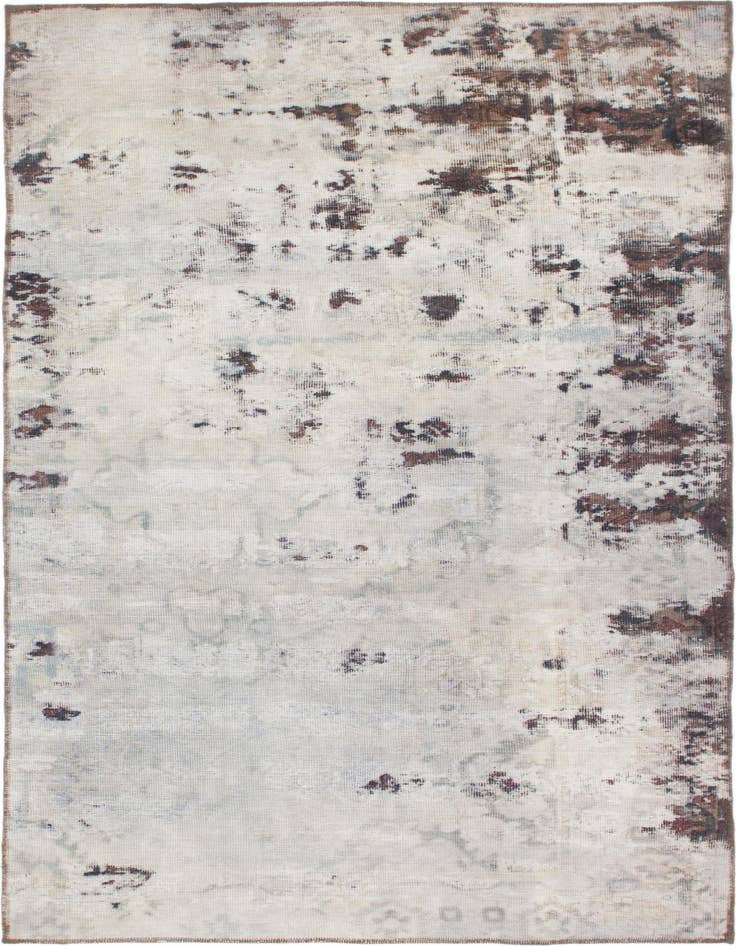 Detail image of 4' 5 x 9' Hand Knotted Ultra Vintage Persian Wool Runner Rug