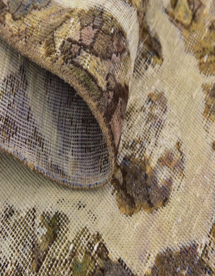 Detail image of 4' 8 x 9' 5  Hand Knotted Ultra Vintage Persian Wool Runner Rug