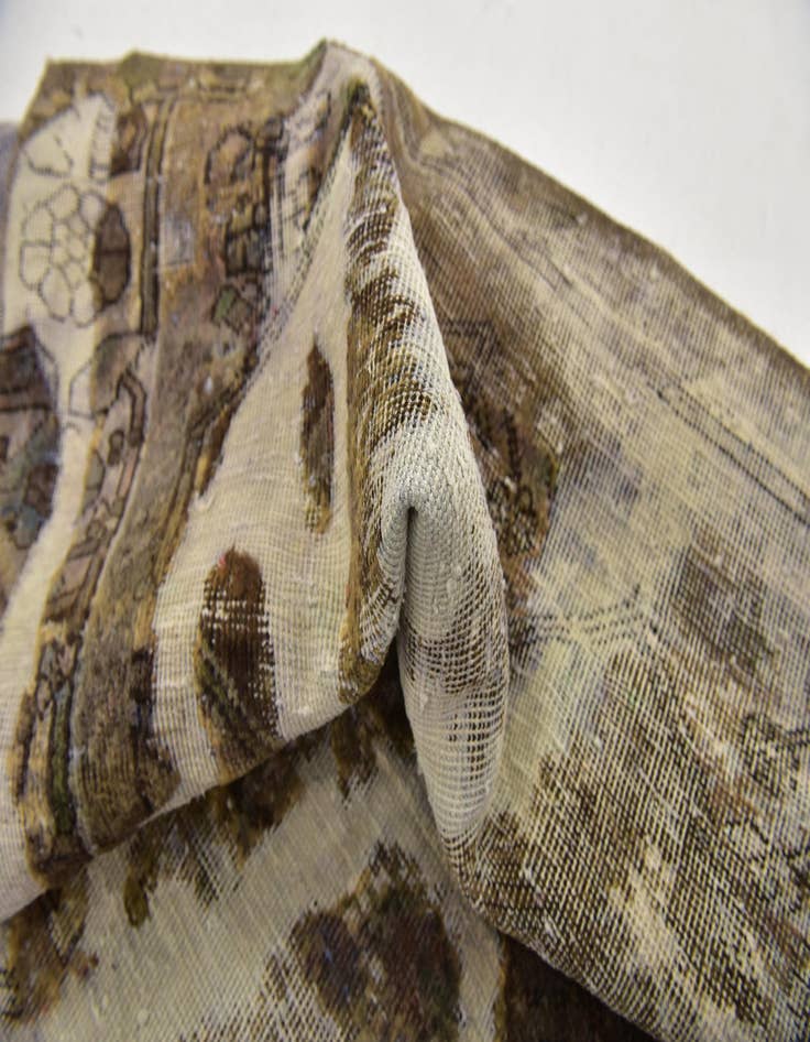 Detail image of 4' 8 x 9' 5  Hand Knotted Ultra Vintage Persian Wool Runner Rug