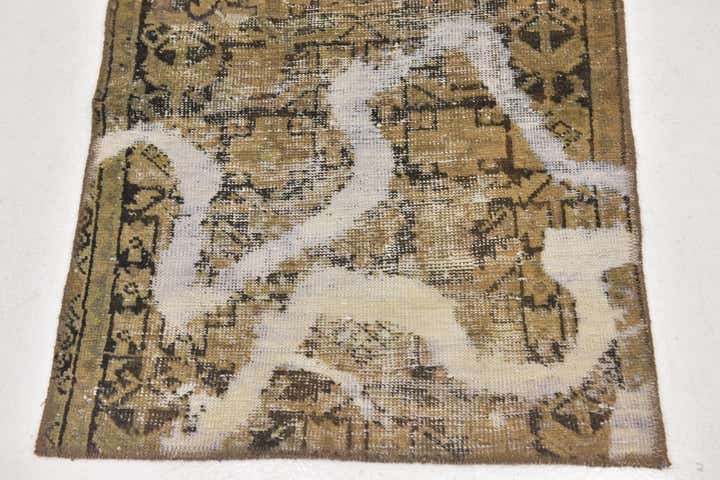 2' 5 x 9' 3 Hand Knotted Ultra Vintage Persian Wool Runner Rug