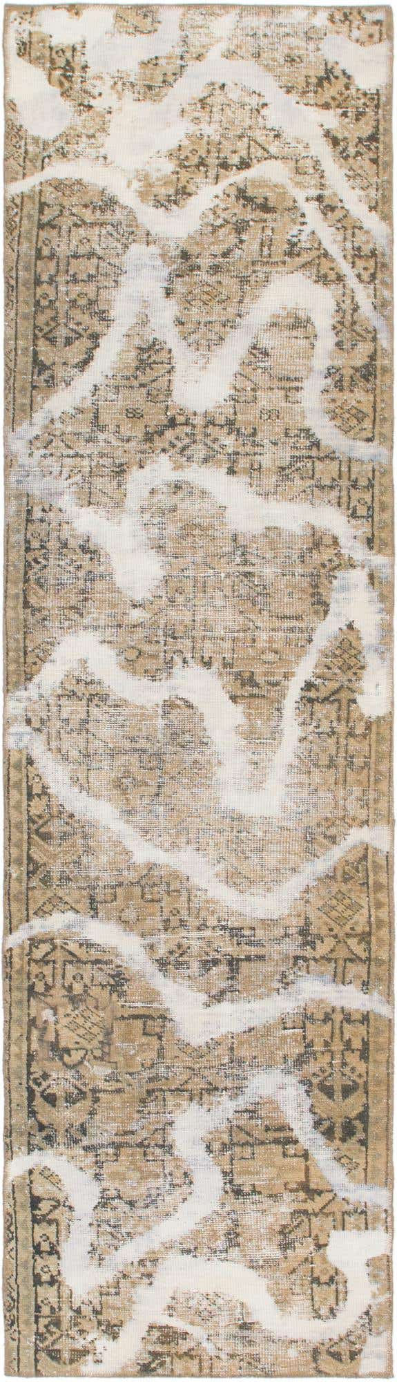 2' 5 x 9' 3 Hand Knotted Ultra Vintage Persian Wool Runner Rug