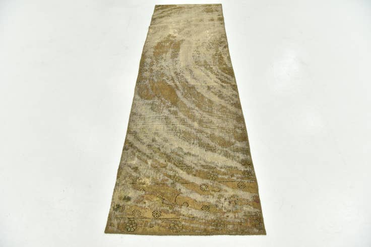 Detail image of 2' 7 x 8' 10 Hand Knotted Ultra Vintage Persian Wool Runner Rug